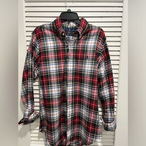 Men’s Medium POLO Plaid Long Sleeve Shirt